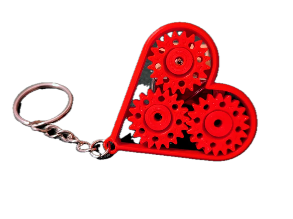 Μπρελόκ Καρδιά με Γρανάζια