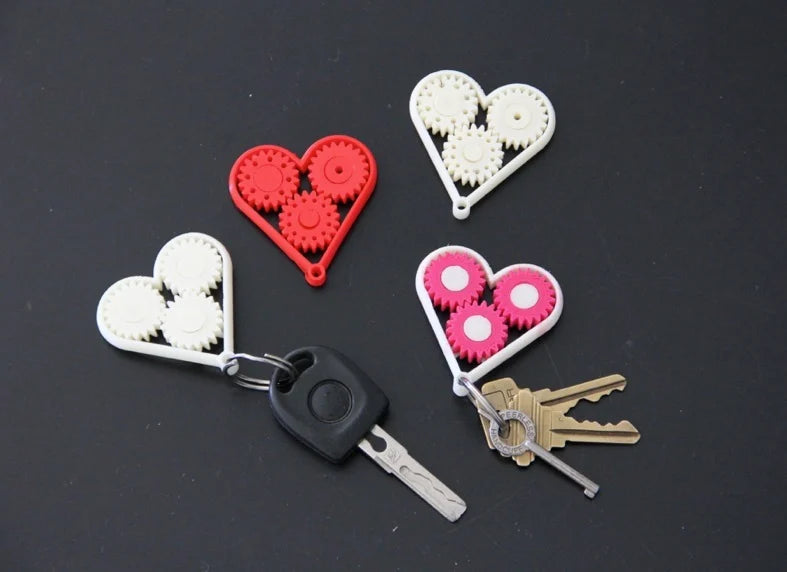 Μπρελόκ Καρδιά με Γρανάζια