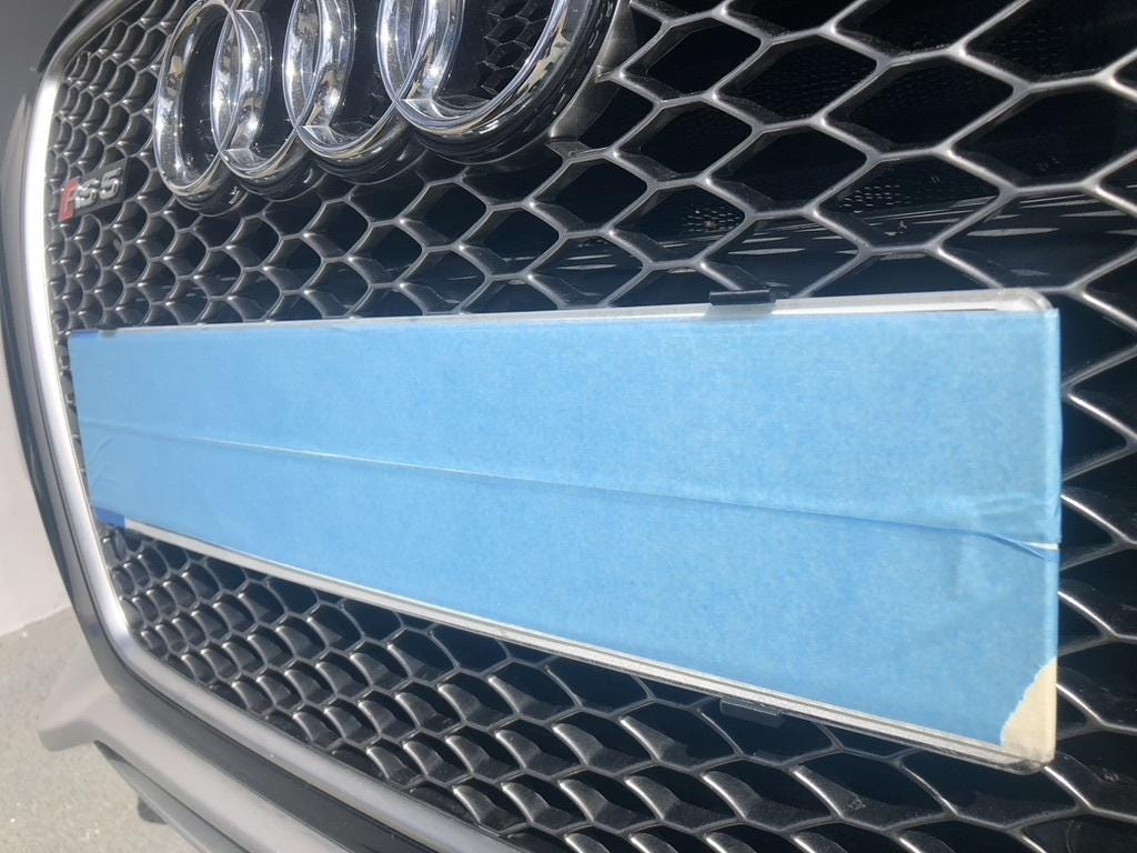 Βάση Πινακίδας Audi RS Grille