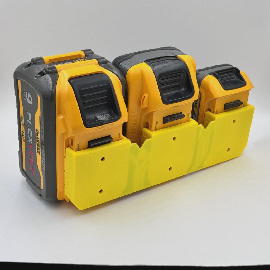 3D Εκτυπωμένη Βάση Μπαταρίας DeWalt – Ράφι Οργανωτή Εργαλείων 18V/20V
