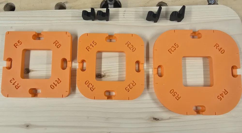 Οδηγός Στρογγυλέματος Γωνιών για Ρούτερ | 3D Εκτυπωμένο Πρότυπο Δρομολόγησης | Εργαλείο Ξυλουργικής