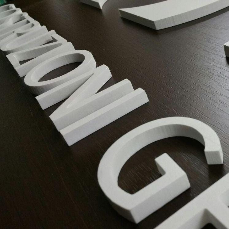Custom 3D Γράμματα Τοίχου – Λογότυπο – Προσωποποιημένη Επιχειρηματική Πινακίδα – 3D Εκτυπωμένο Όνομα Εταιρείας & Κείμενο